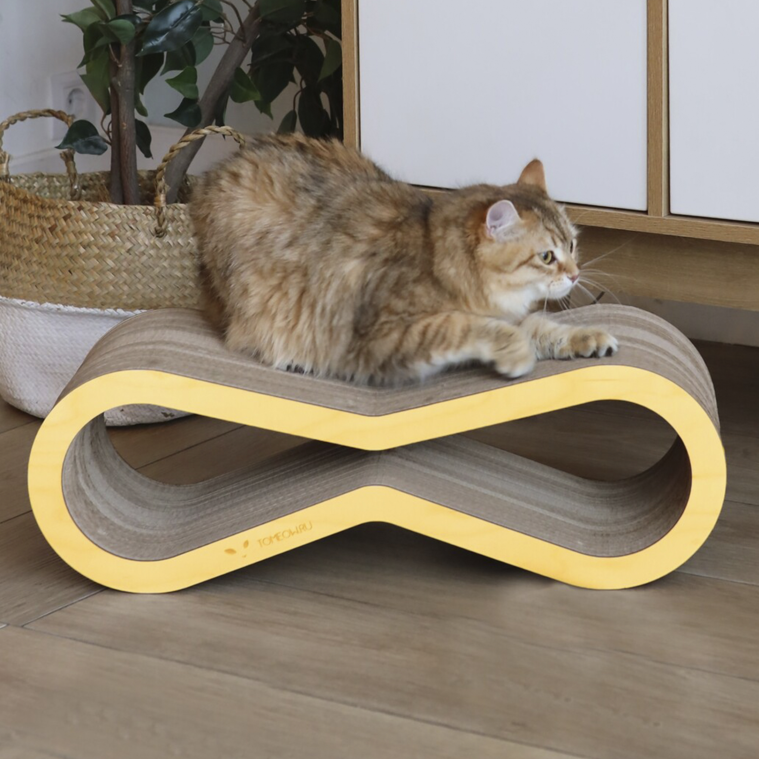 картинка Когтеточка Тумяу PREMIUM Экватор (лиственница) 60х20х22 см.