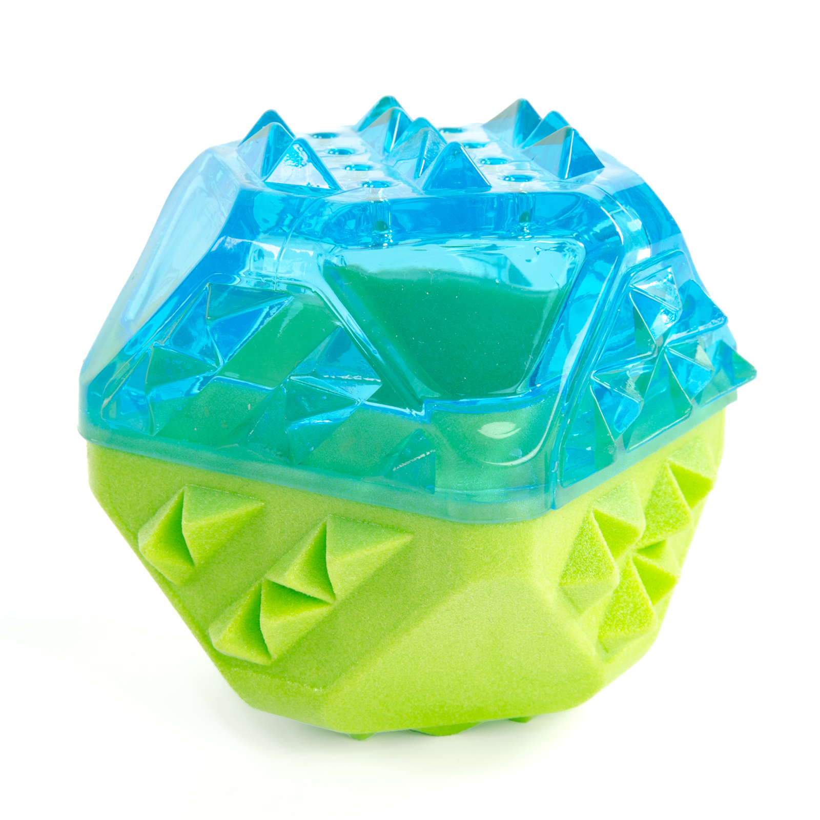 картинка EliteDog Игрушка для собак резиновая "Куб охлаждающий", сине-зелёная, 8см