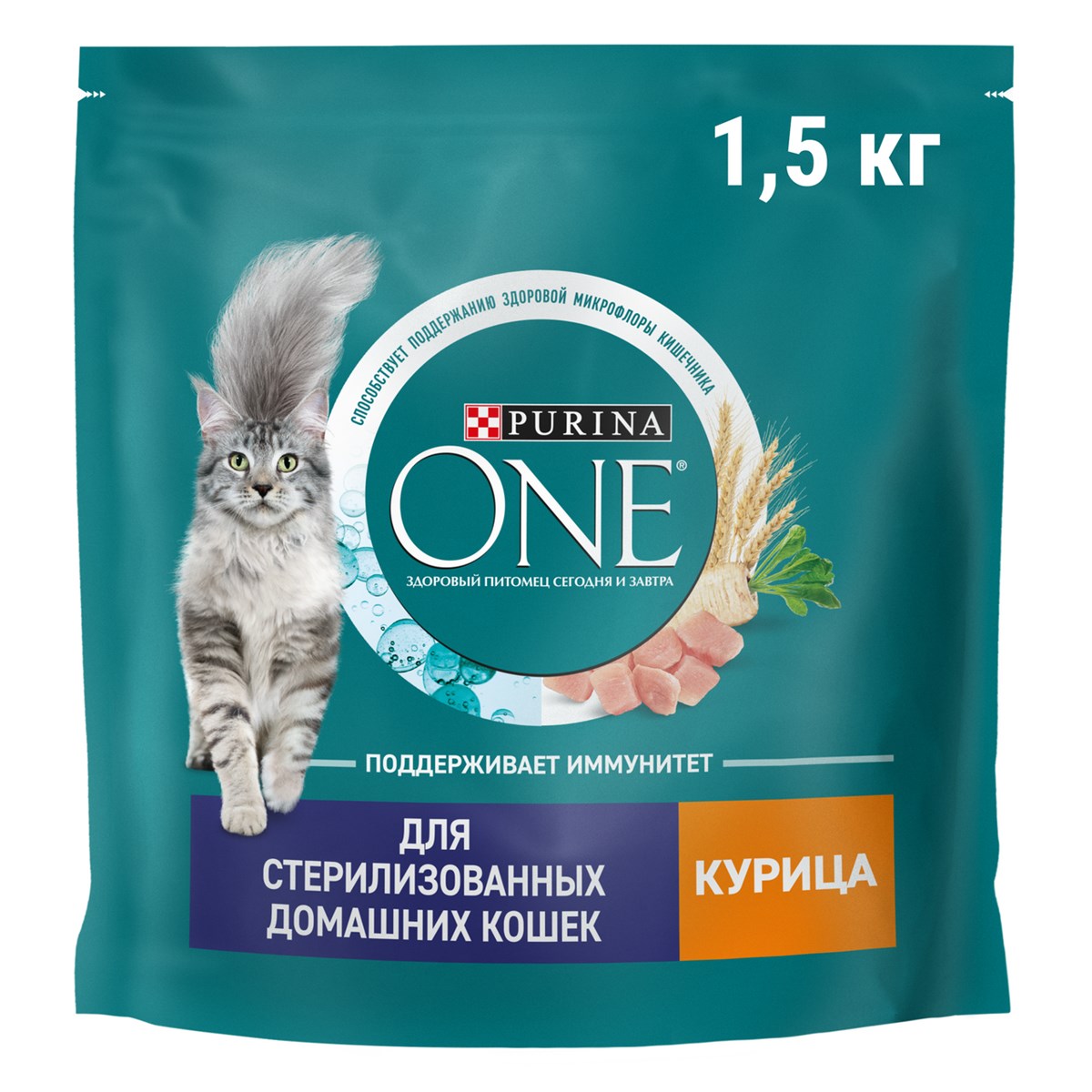 картинка Purina One Cat для стерелизованных Курица 1,5 кг