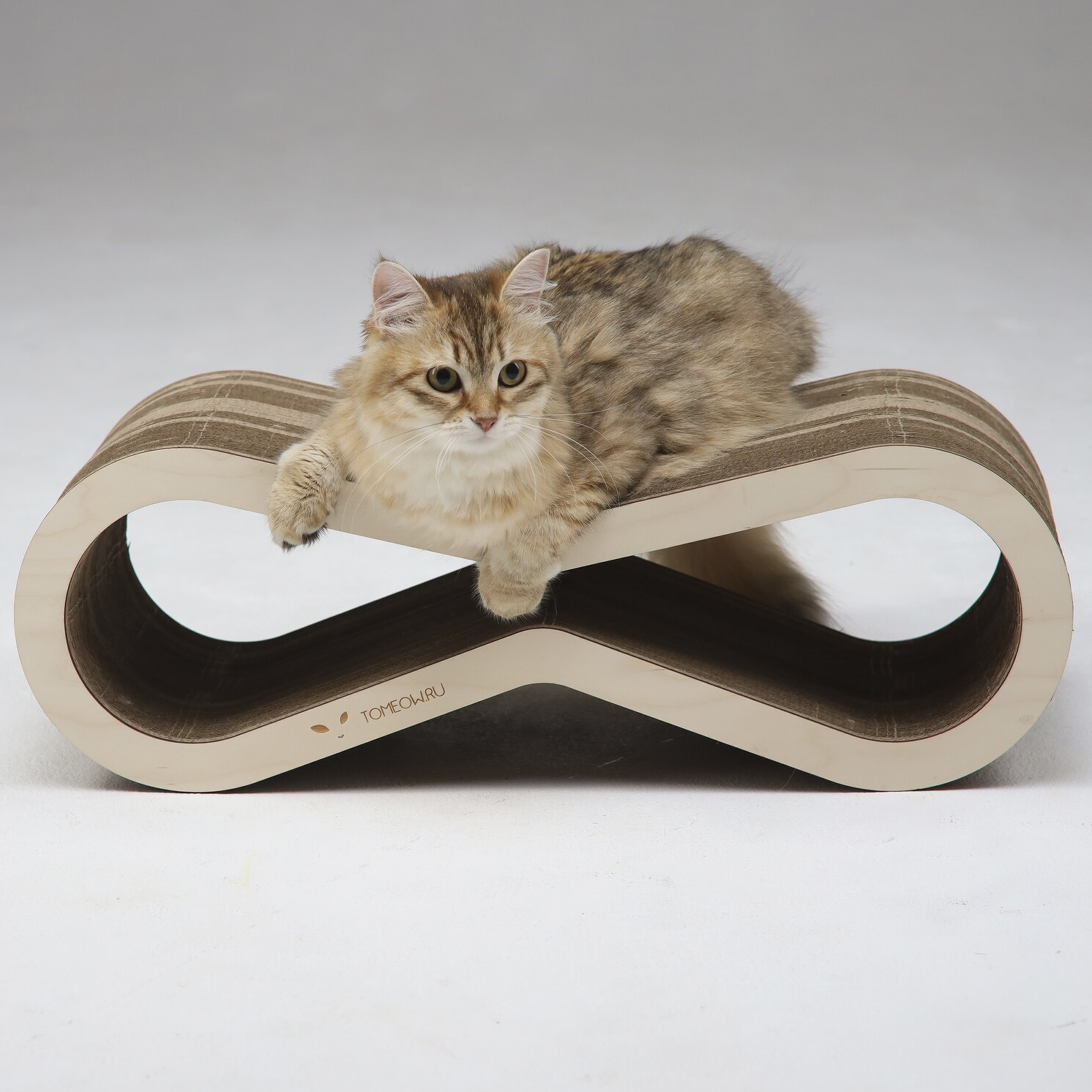 картинка Когтеточка Тумяу PREMIUM Экватор (светлое дерево) 60х20х22 см.