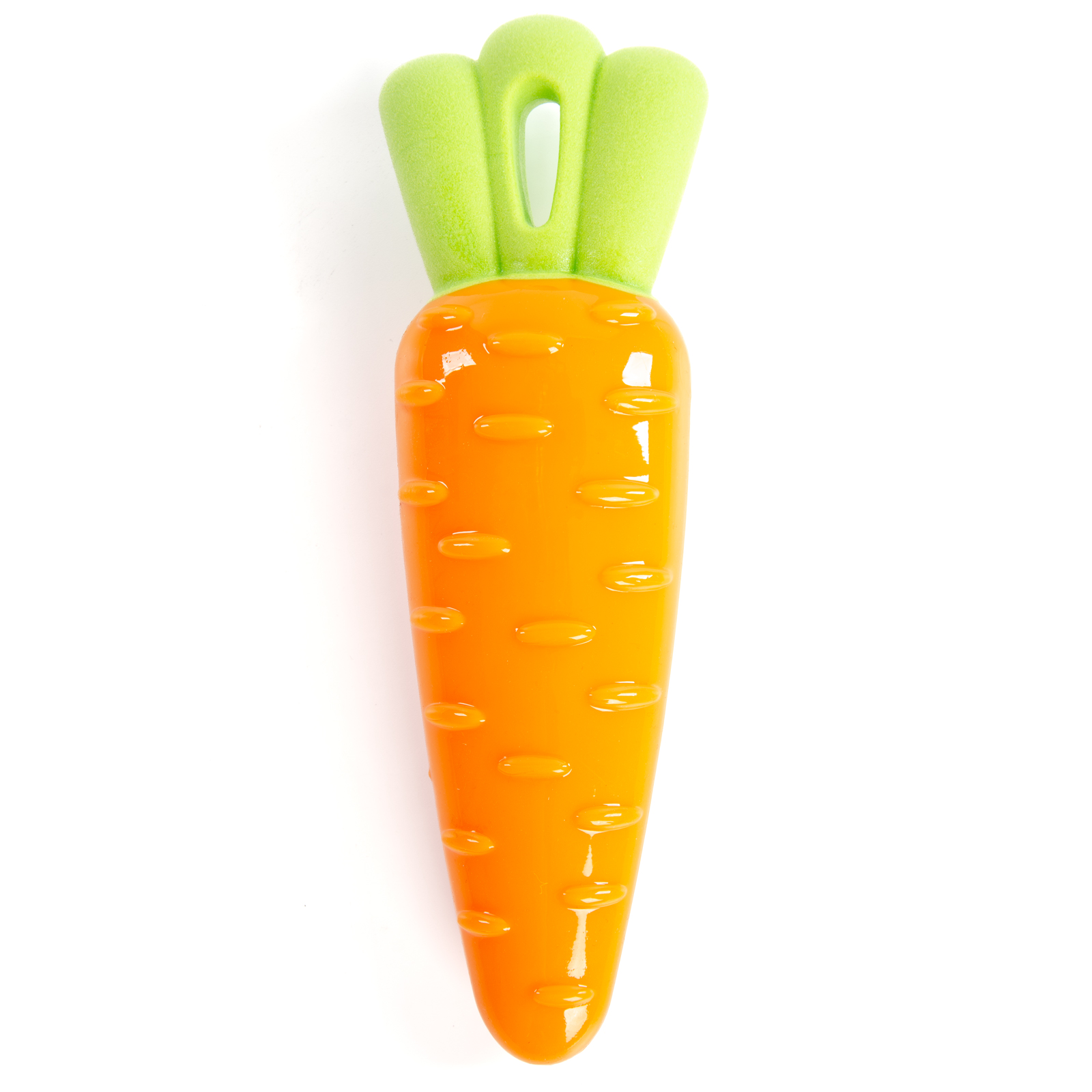 картинка EliteDog Игрушка для собак резиновая с пищалкой "Морковка", оранжевая, 20.3х6.5х4.4см