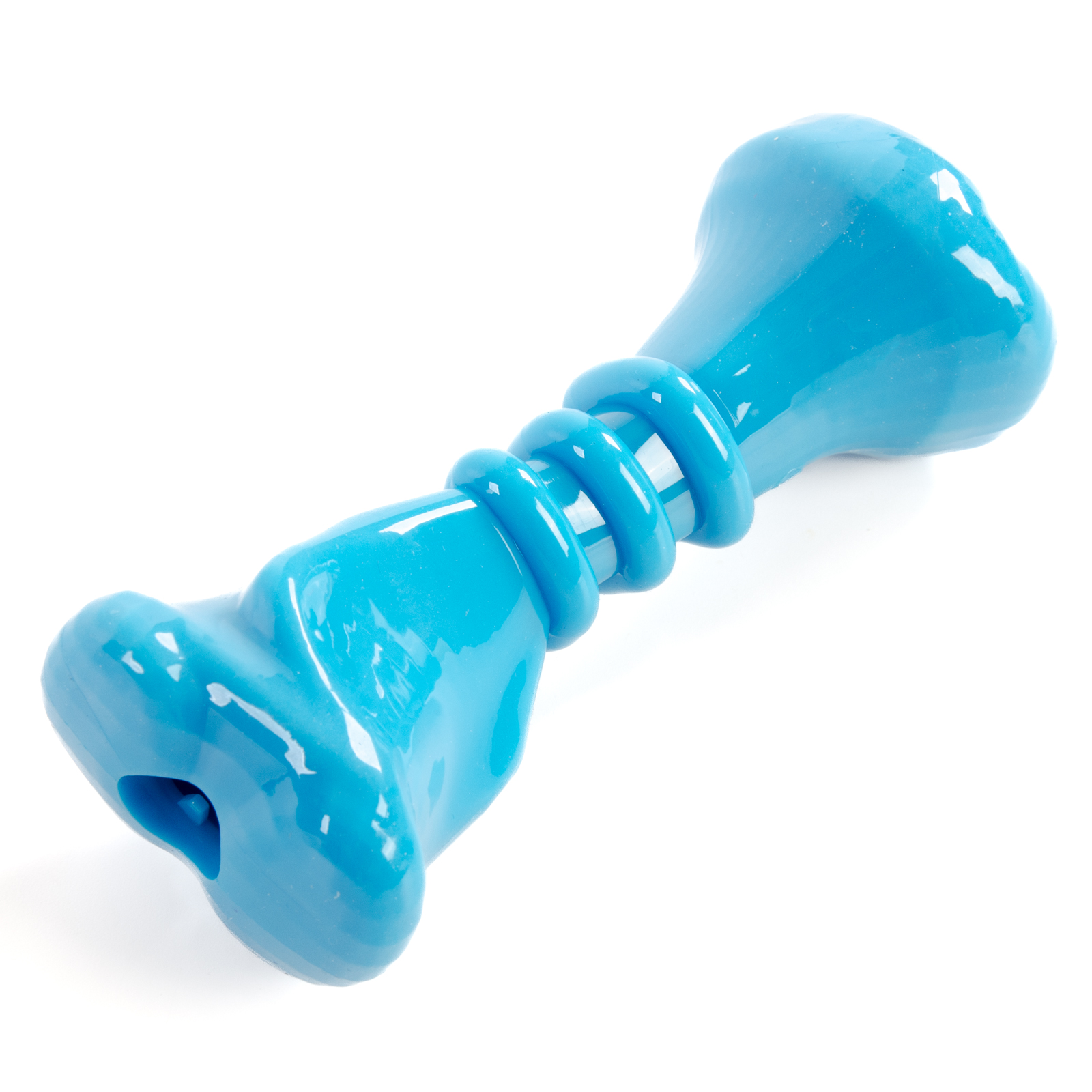 картинка EliteDog Игрушка для собак резиновая "Кость для лакомств", голубая, 15.2х6.6х6.4см