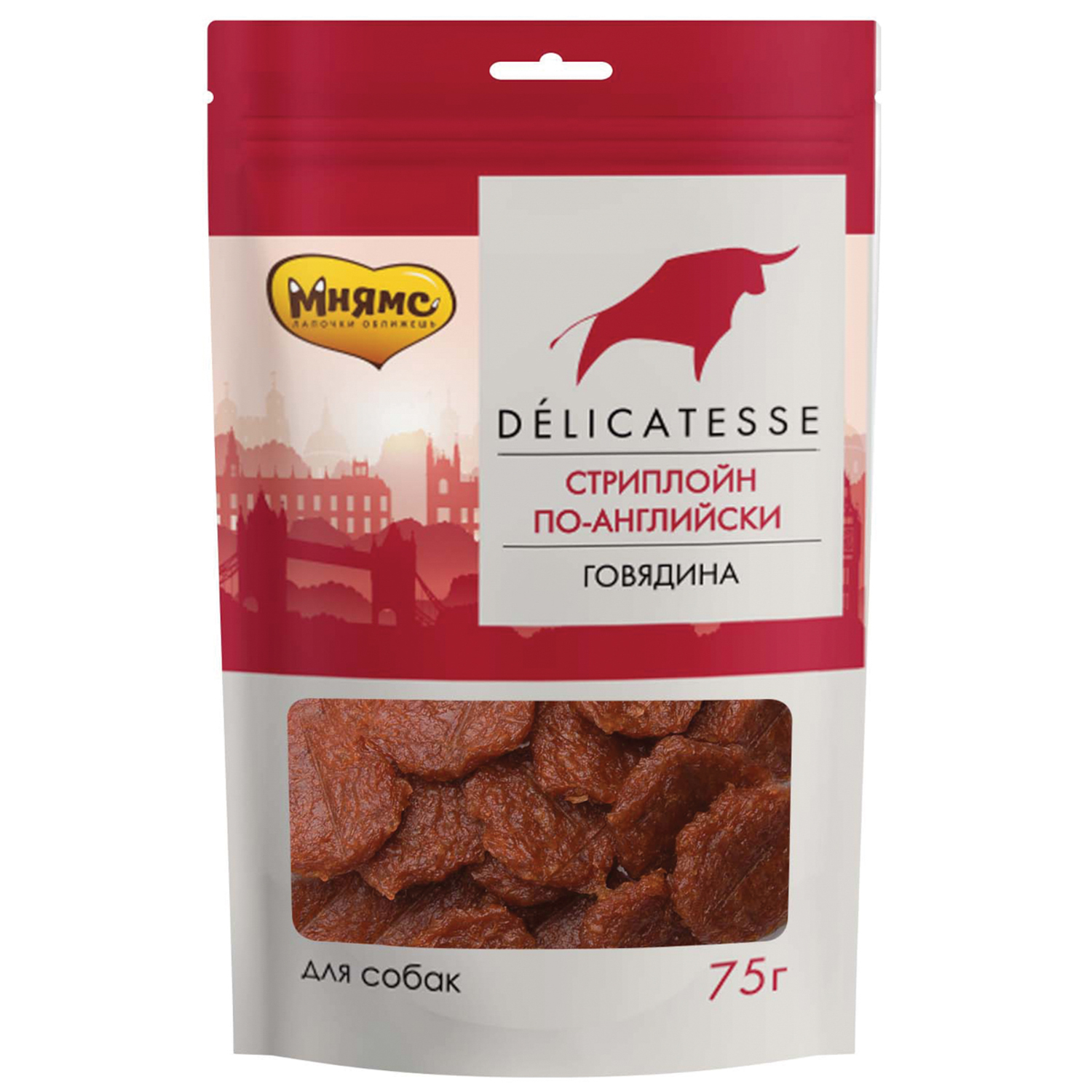 картинка Лакомство Мнямс "Стриплойн по-английски" для собак 75 г