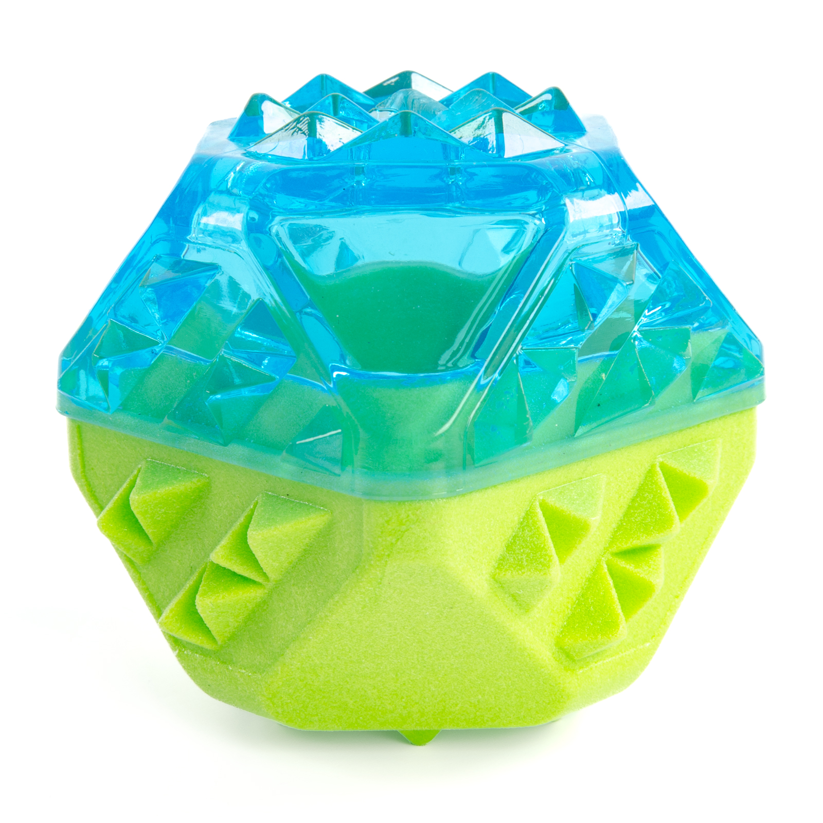 картинка EliteDog Игрушка для собак резиновая "Куб охлаждающий", сине-зелёная, 8см