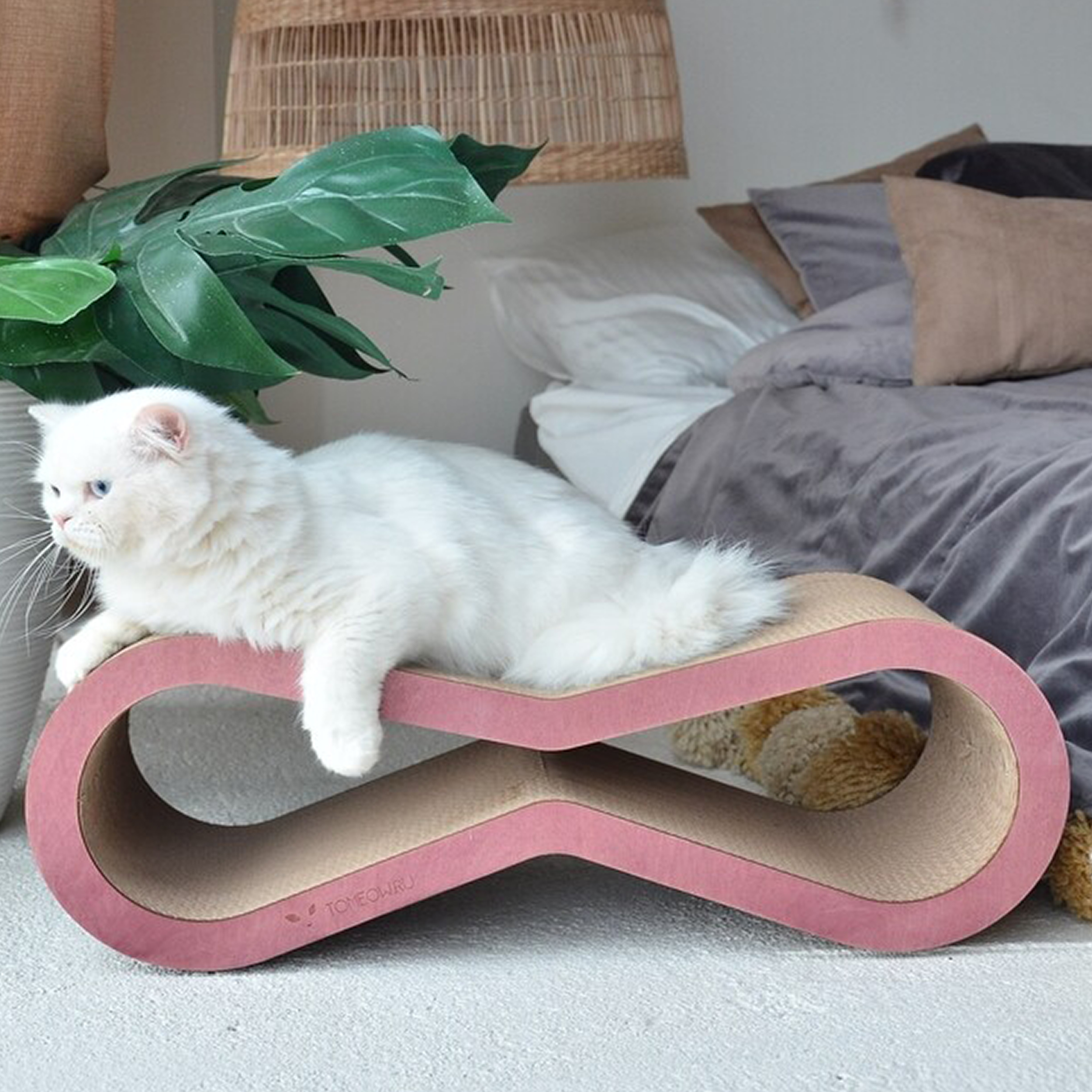 картинка Когтеточка Тумяу PREMIUM Экватор (красное дерево) 60х20х22 см.