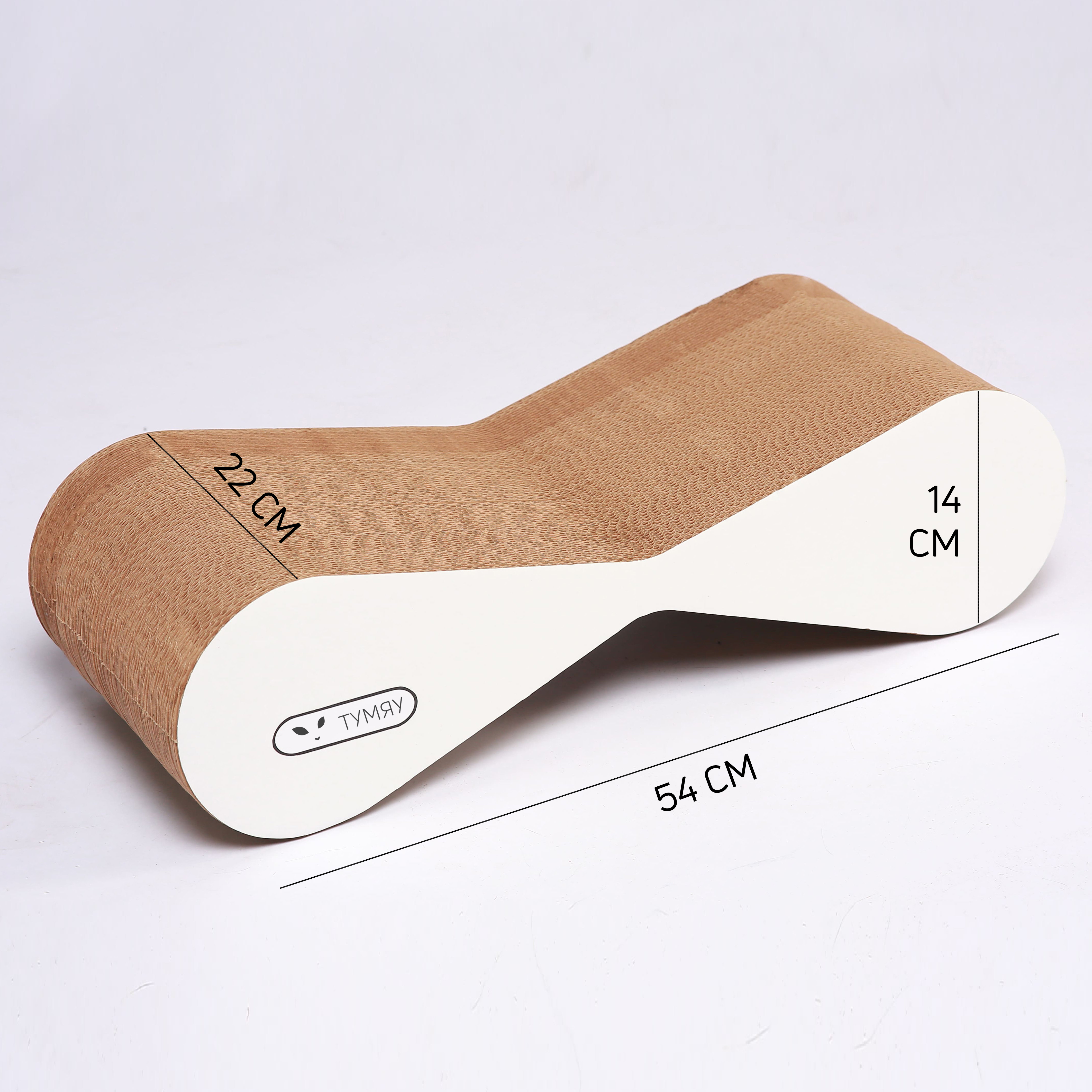 картинка Когтеточка Тумяу ORIGINAL Медиум бежевый 54х14х22 см.