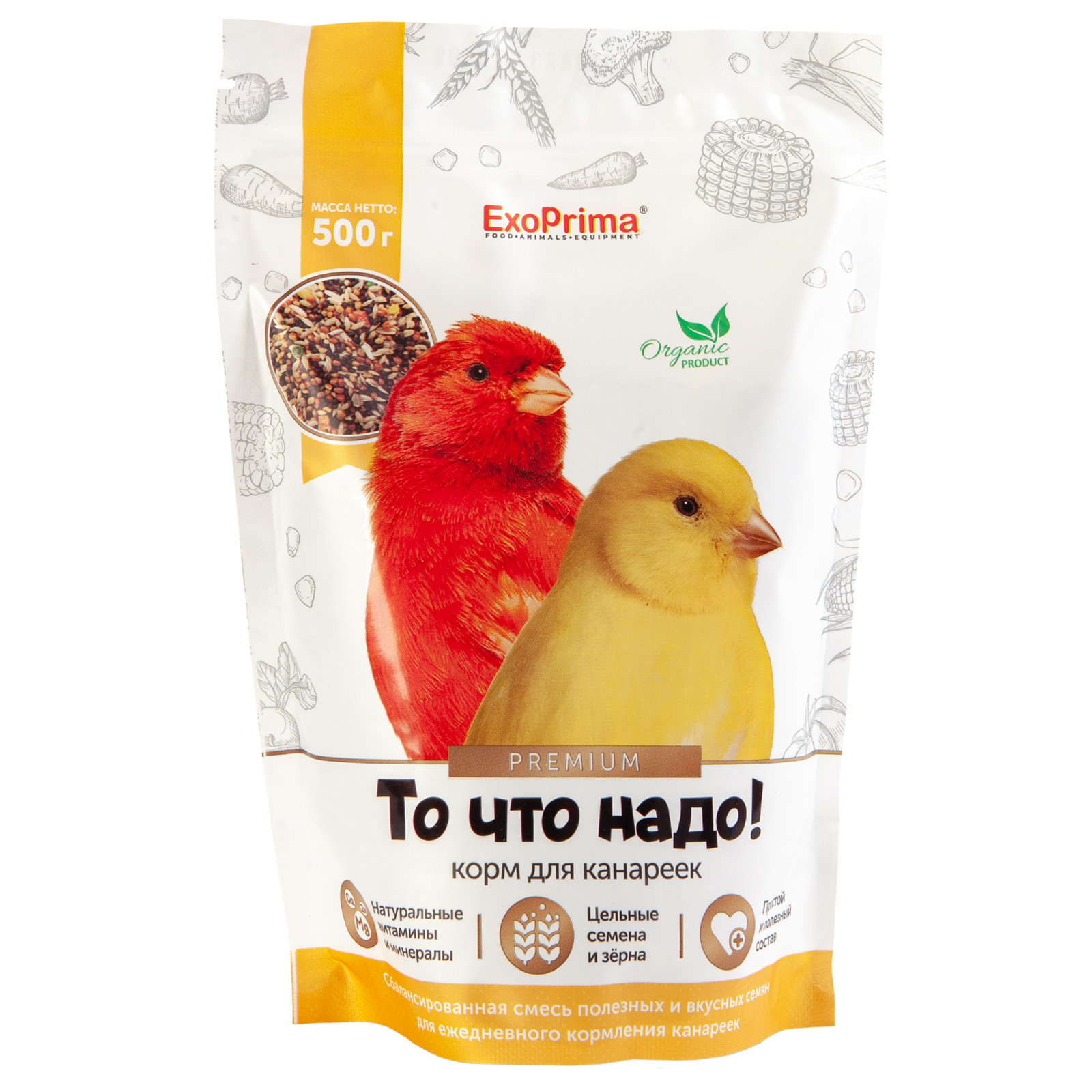 картинка Корм для канареек EXOPRIMA "То что надо!" 500г картинка Корм для канареек EXOPRIMA "То что надо!" 500г