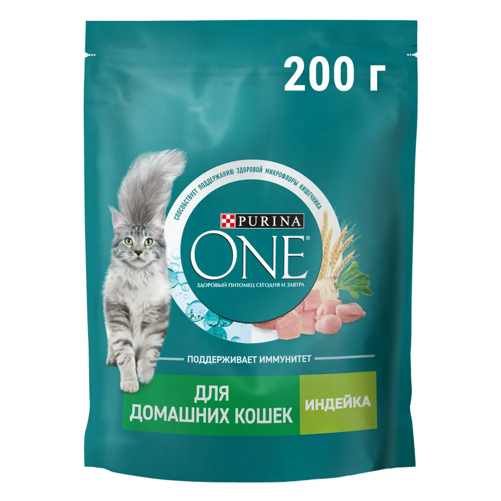 картинка Purina One Cat для Домашних кошек Индейка 0,2 кг картинка Purina One Cat для Домашних кошек Индейка 0,2 кг