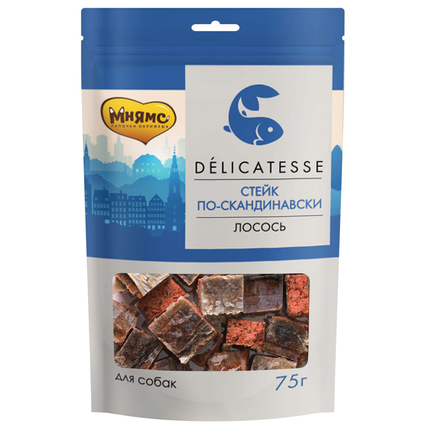картинка Мнямс лакомства "Стейк по-скандинавски" для собак 75 гр