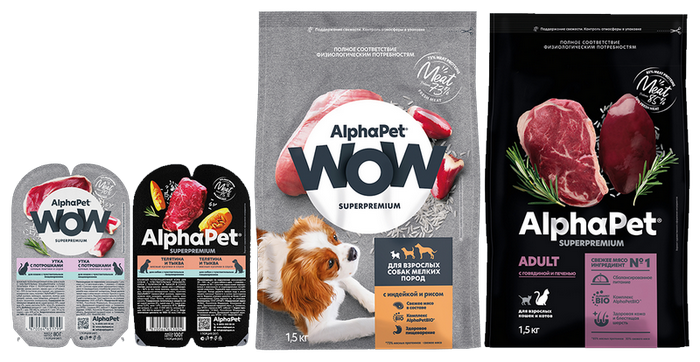 Сухие и влажные рационы AlphaPet