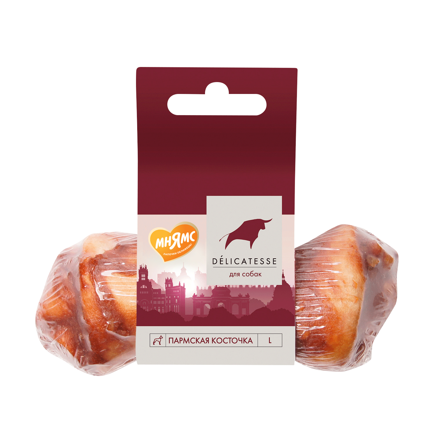 картинка Аппетитная косточка Мнямс для собак размер L "Максимум вкуса" 45 гр