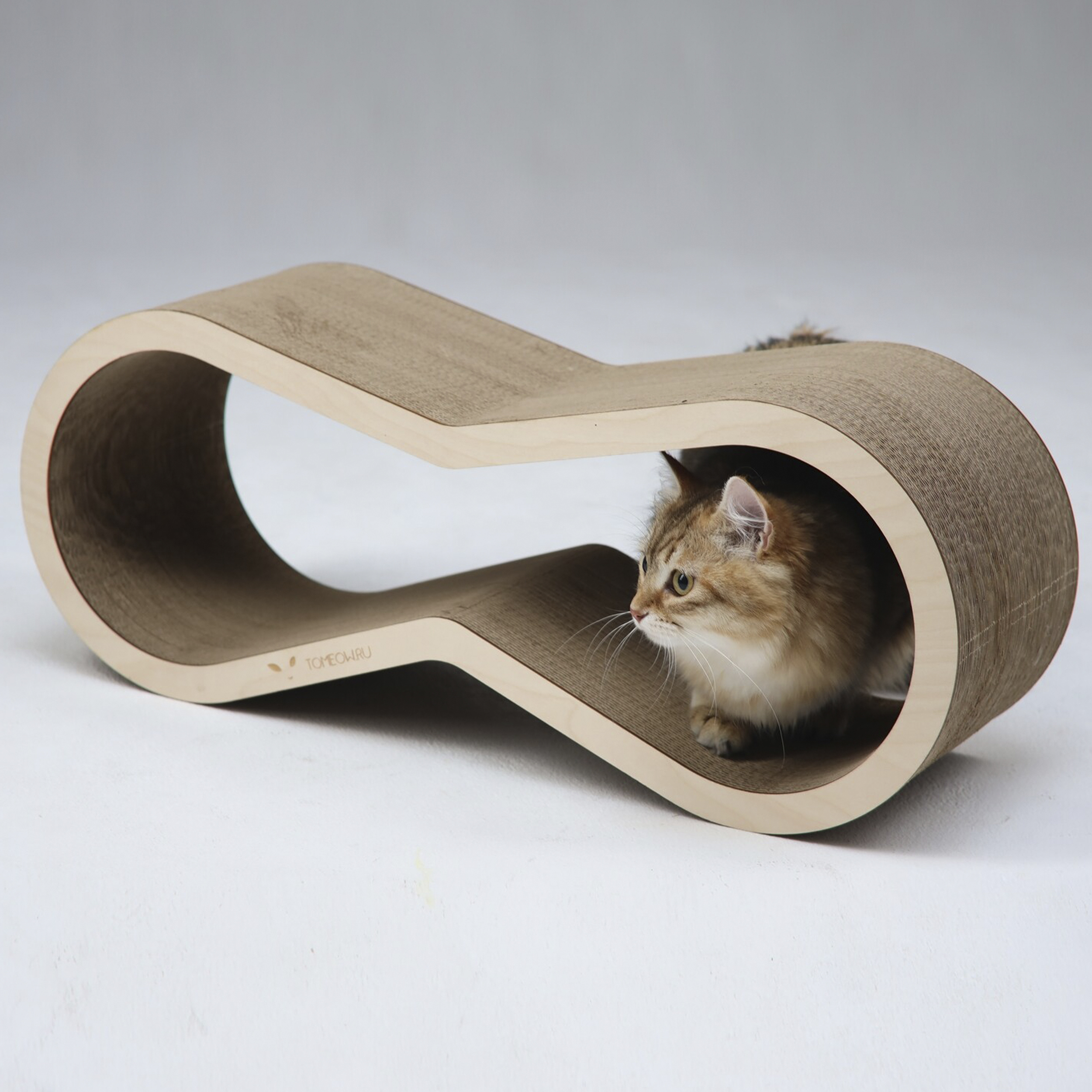 картинка Когтеточка Тумяу PREMIUM Айс (светлое дерево) 65х25х22 см.