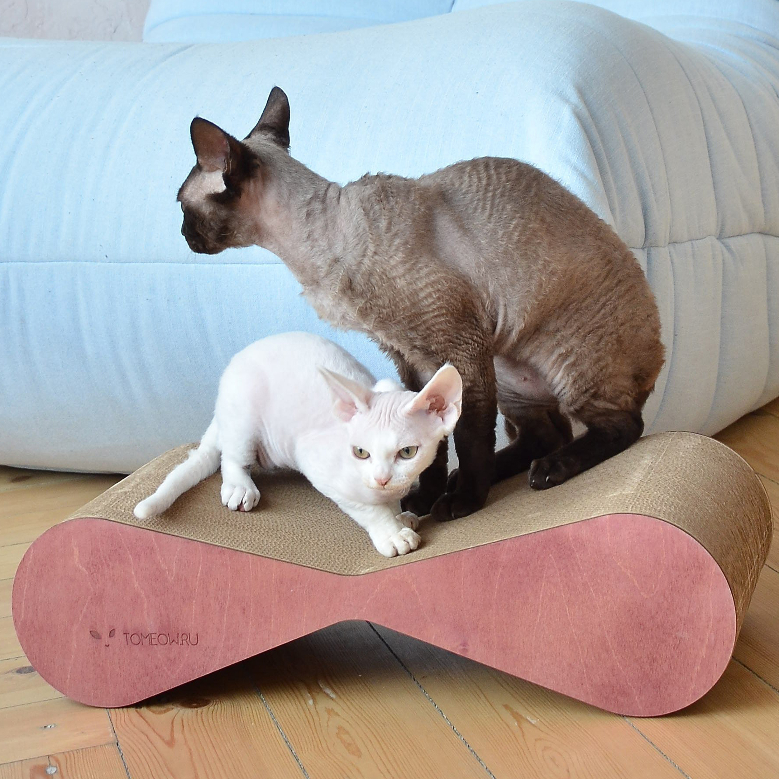 картинка Когтеточка Тумяу PREMIUM Медиум (красное дерево) 54х14х22 см.