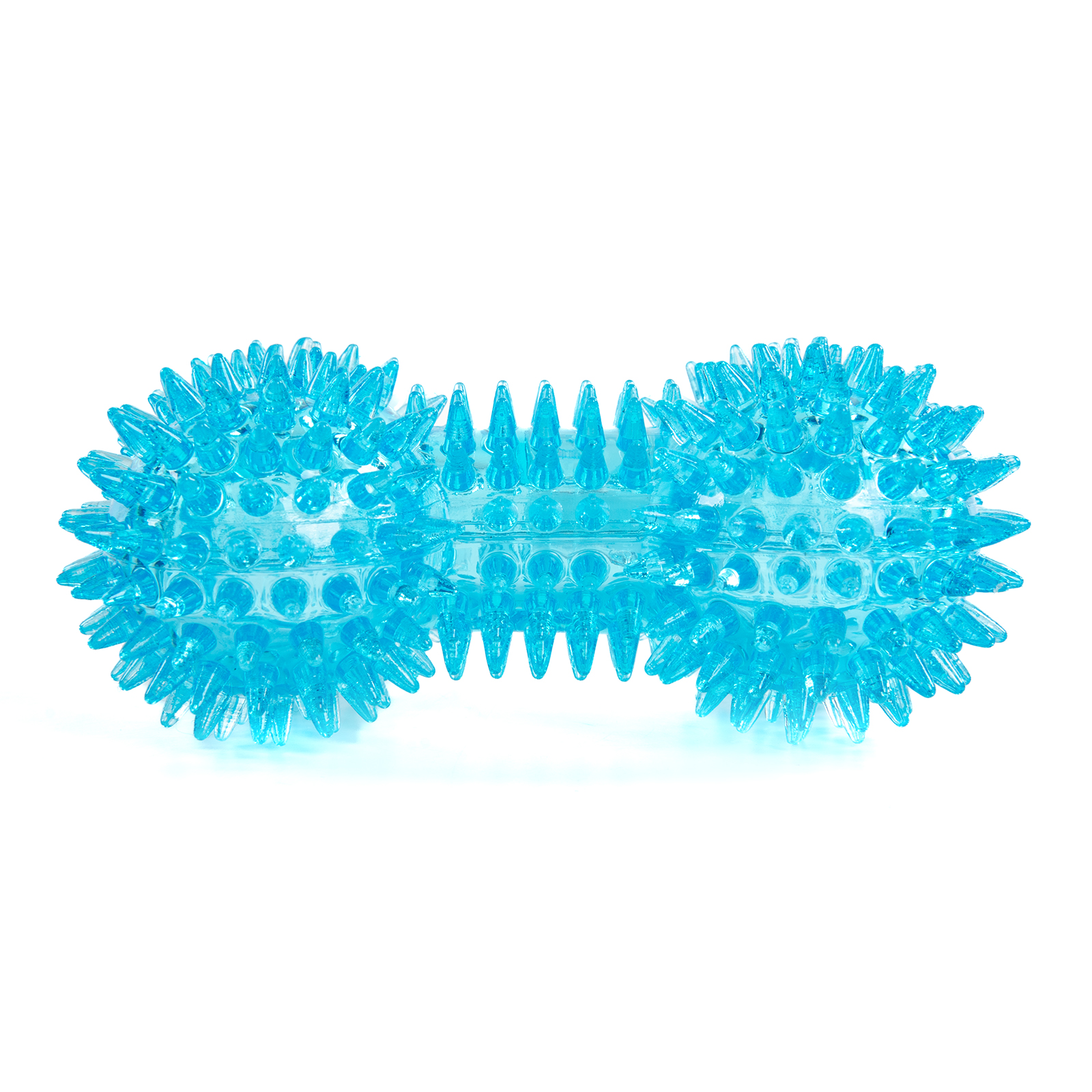 картинка EliteDog Игрушка для собак резиновая "Косточка с шипами", голубая, 11.2х7.4х4.7см