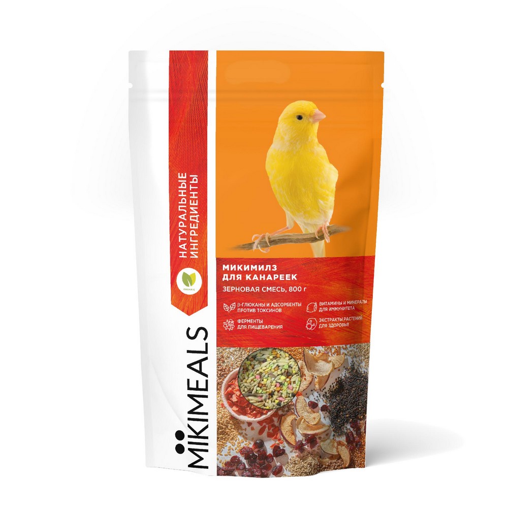 картинка Корм MIKIMEALS для для канареек 800 гр картинка Корм MIKIMEALS для для канареек 800 гр