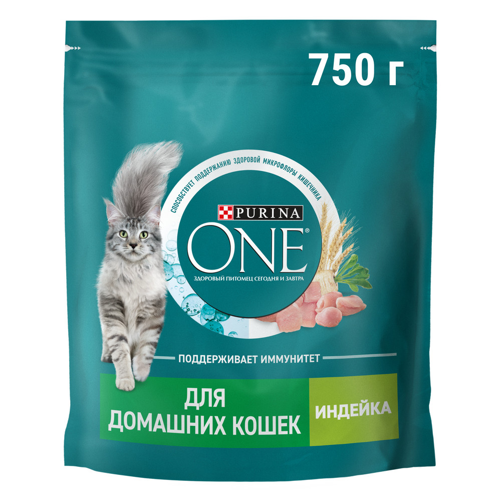 картинка Purina One Cat для Домашних кошек Индейка 0,75 кг картинка Purina One Cat для Домашних кошек Индейка 0,75 кг