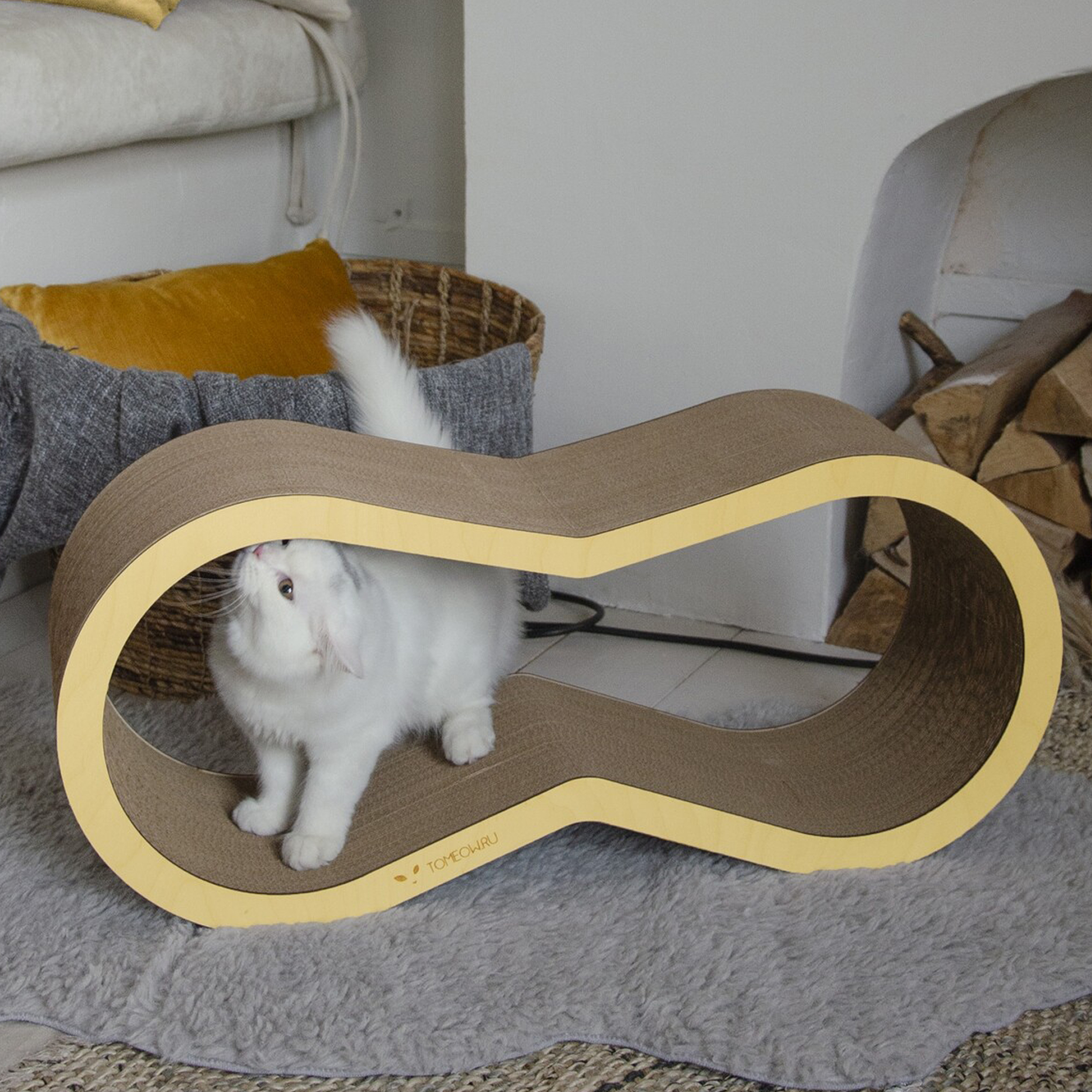 картинка Когтеточка Тумяу PREMIUM Вилс (лиственница) 71х31х22 cм.