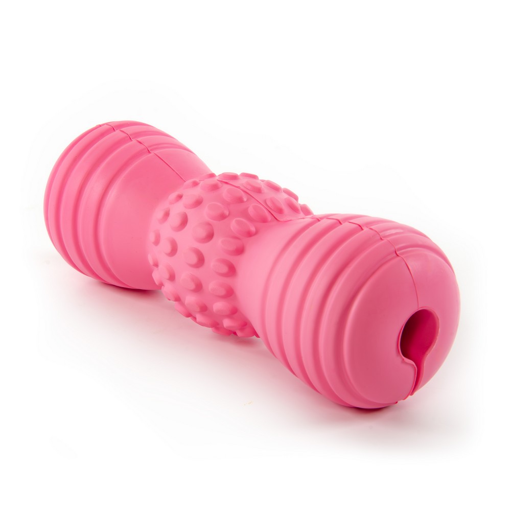 картинка SkyRus Игрушка для собак резиновая "Peanut", розовая, 4.5х4.5х12.7см 