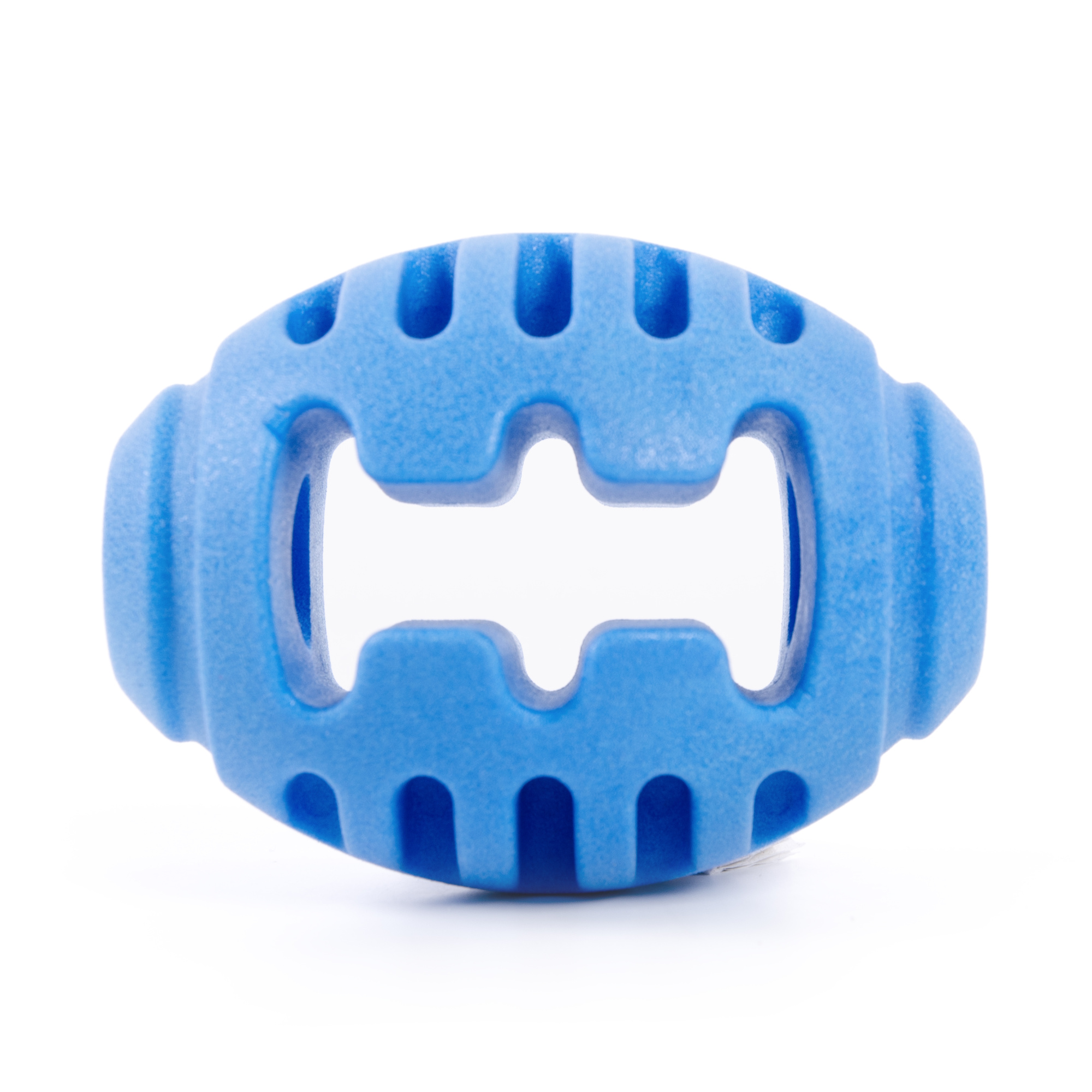 картинка EliteDog Игрушка для собак резиновая "Жёсткий мяч регби", синяя, L, 10х7.5х7.5см